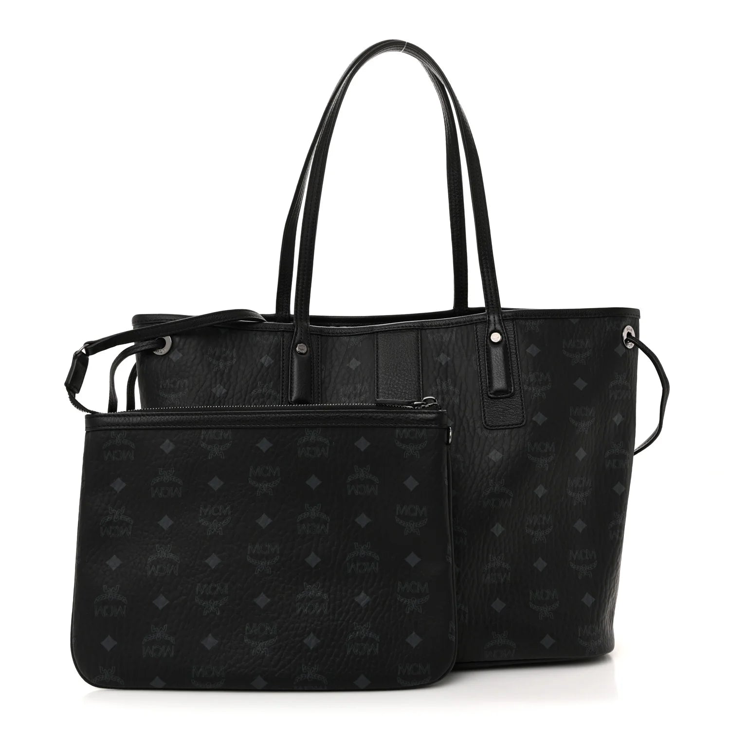 Visetos Medium Liz Reversible Shopper Tote Black