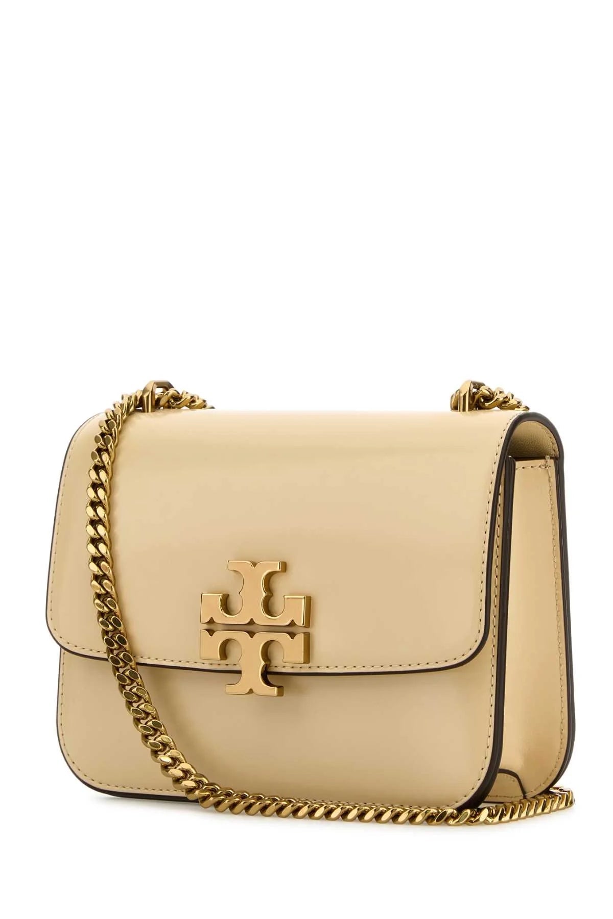 CREAM LEATHER SMALL ELEANOR SHOULDER BAG