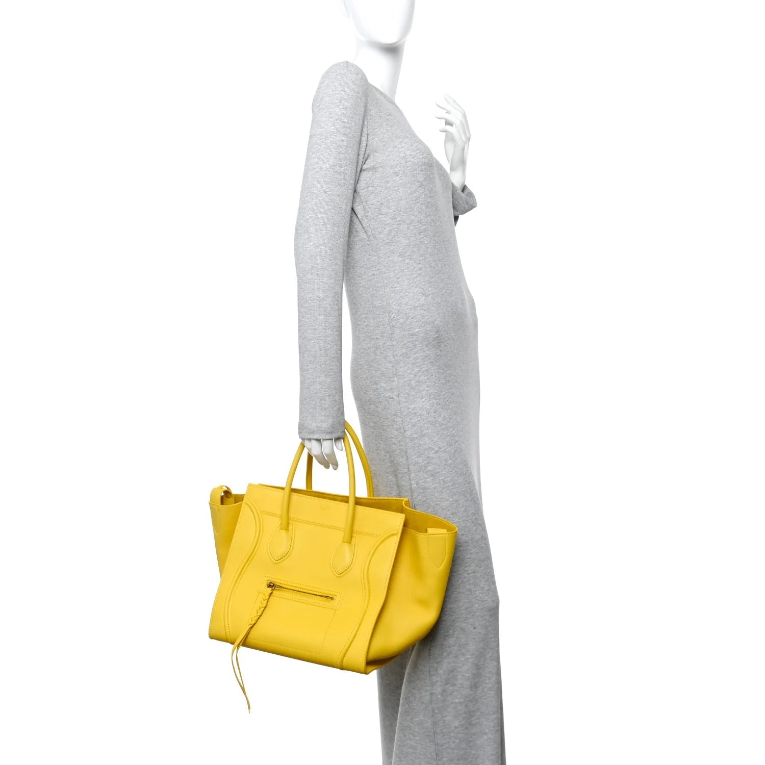 Supple Calfskin Medium Phantom Luggage Sun Yellow