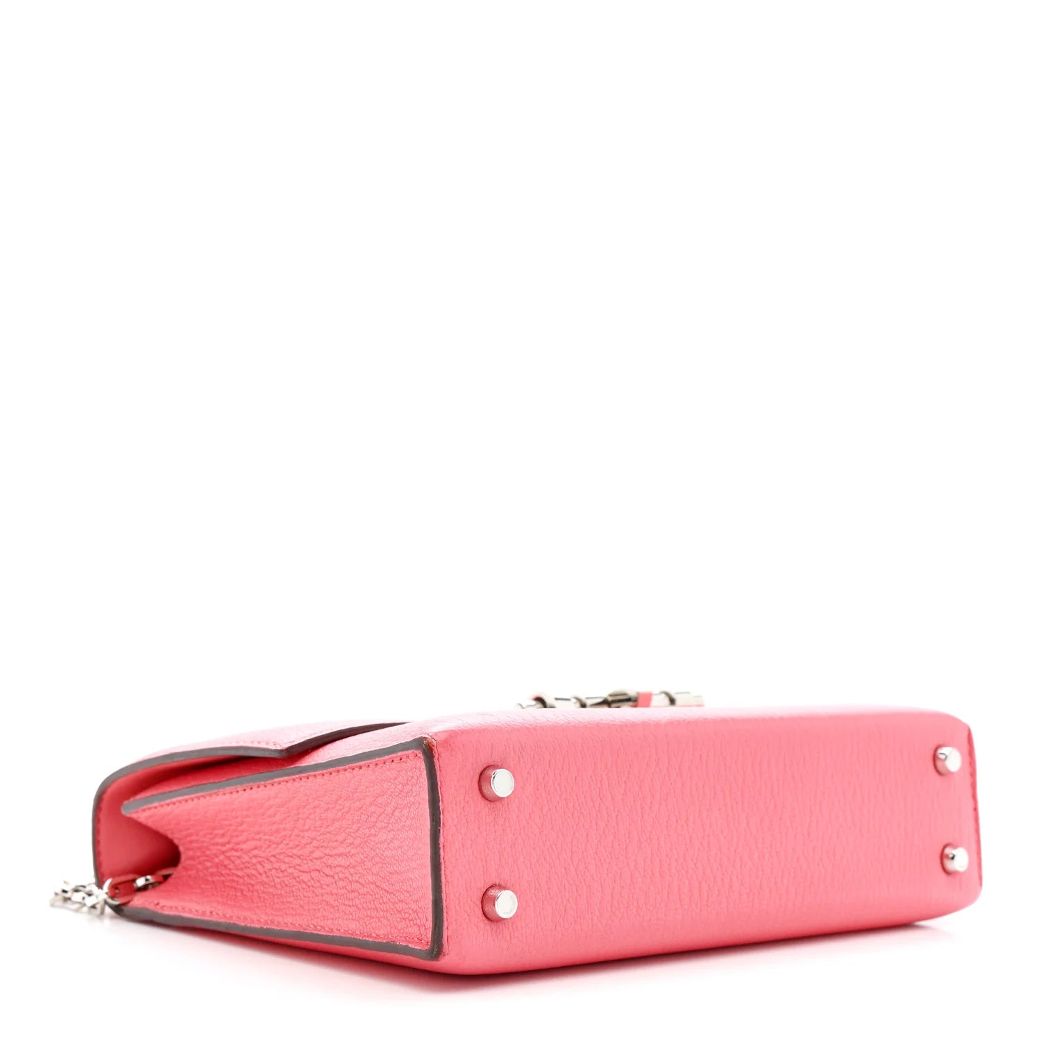 Chevre Mysore Mini Verrou Chaine Bag Rose Azalee