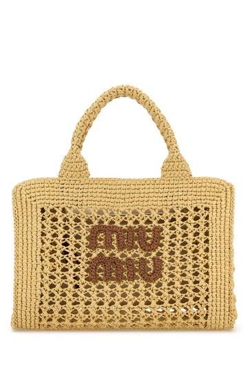 RAFFIA EFFECT YARN HANDBAG