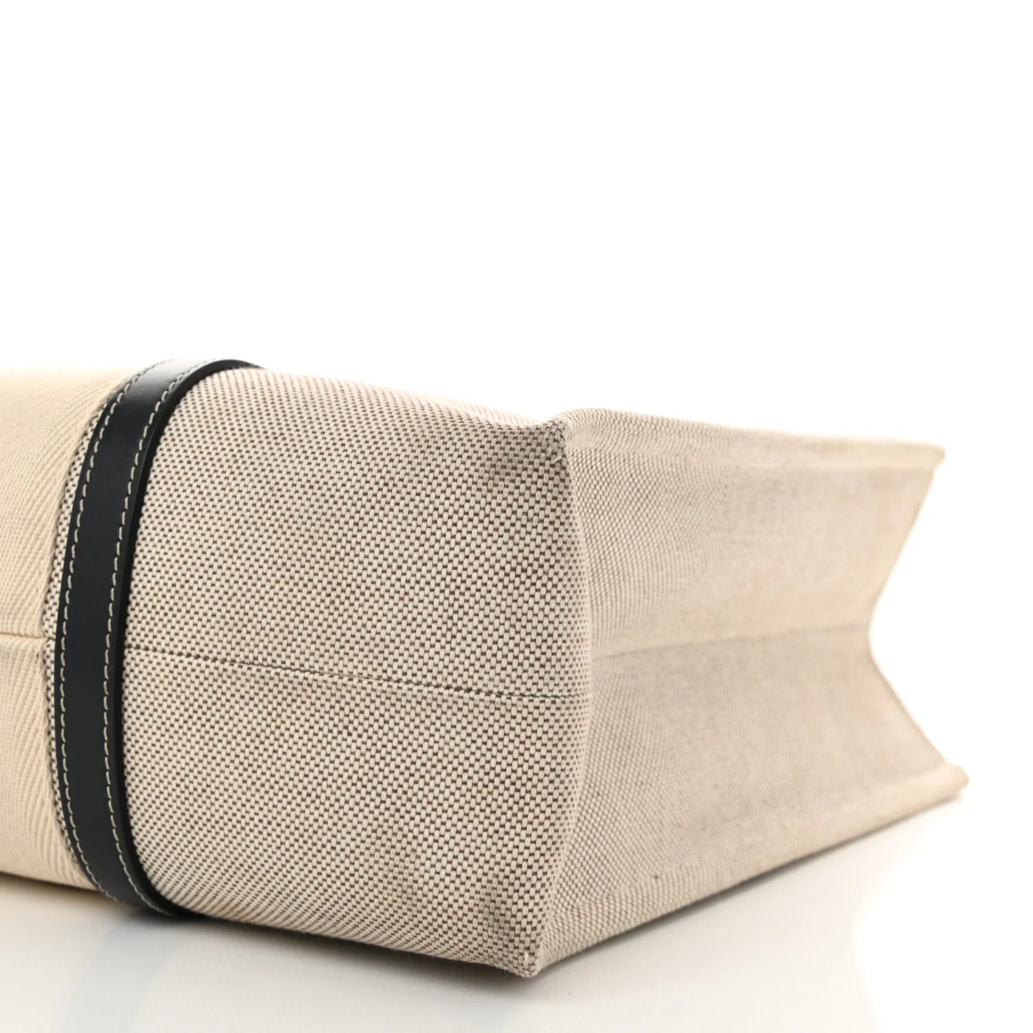 Cotton Calfskin Large Woody Ribbon Tote White Blue