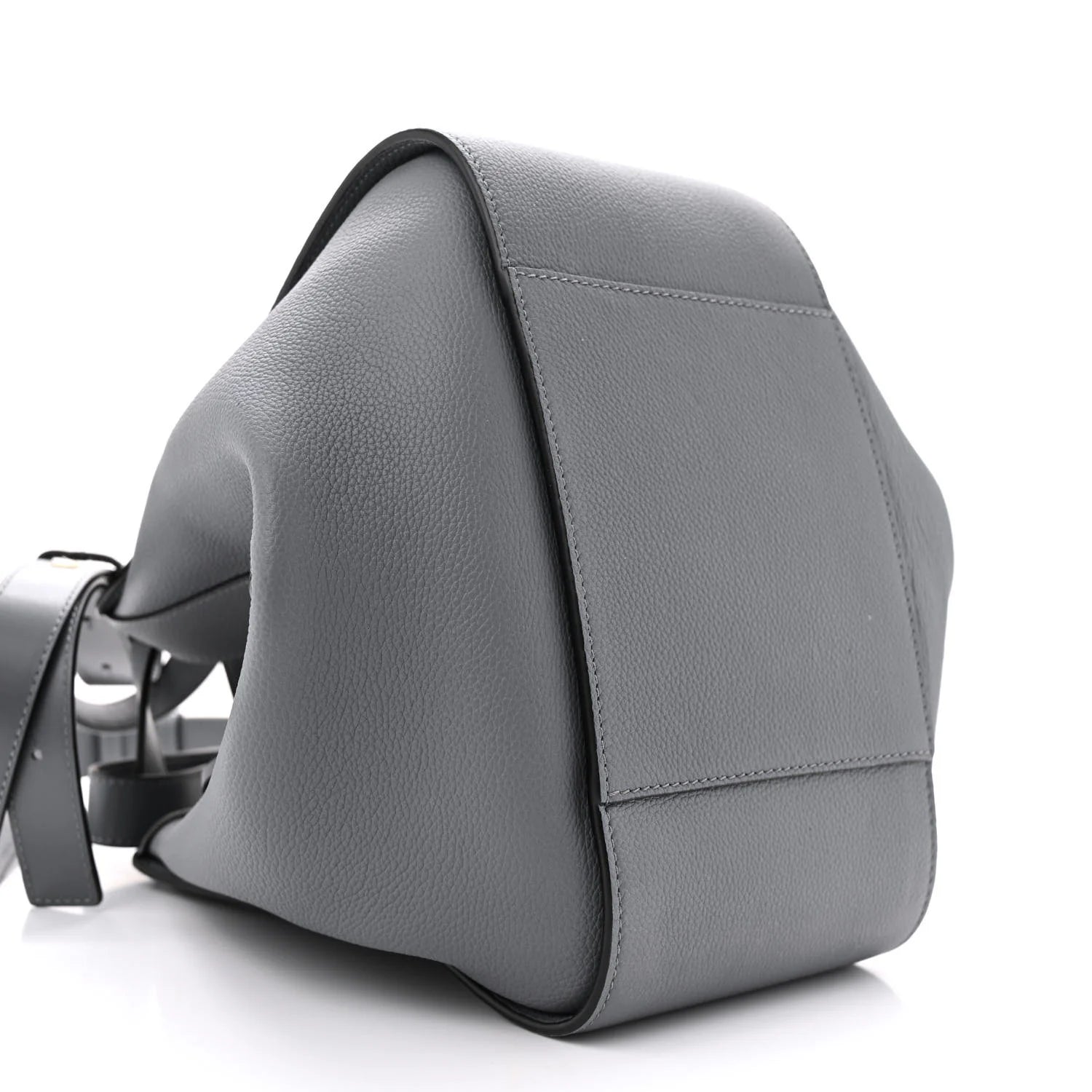 Grained Calfskin Small Hammock Shoulder Bag Asphalt