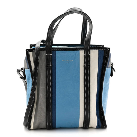 Veau Arena Multicolore S Bazar Shopper Tote Bleu Gris White Black