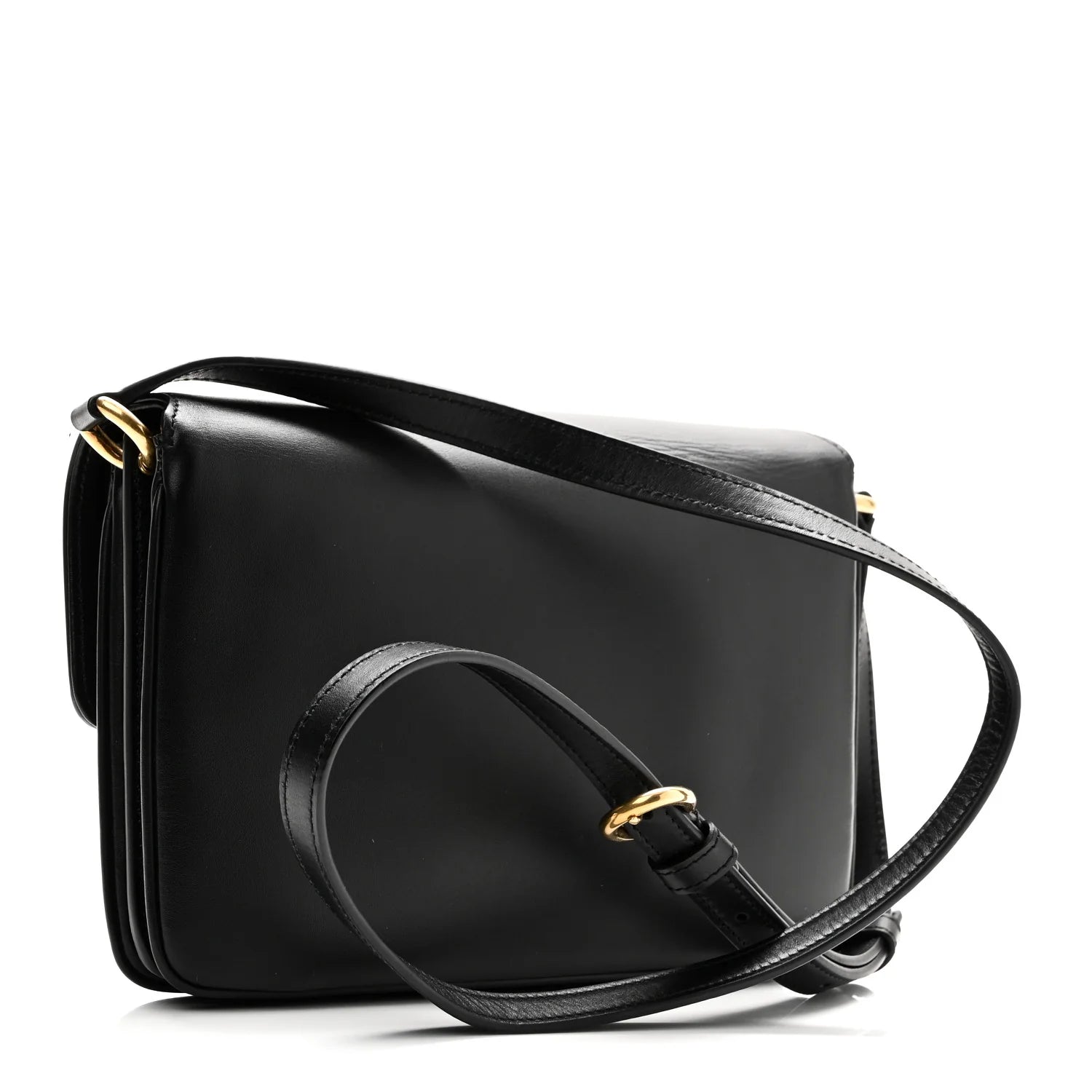 Smooth Calfskin Le Maillon Satchel Black