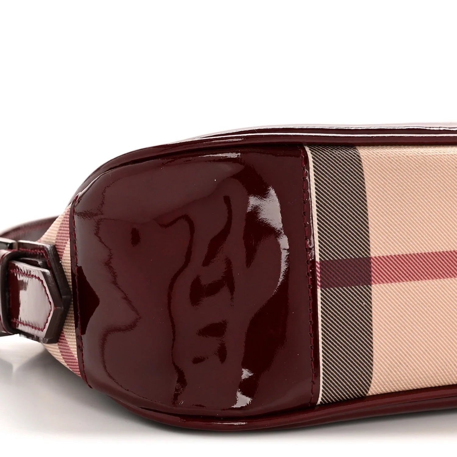 Patent Nova Check Newbury Dark Red