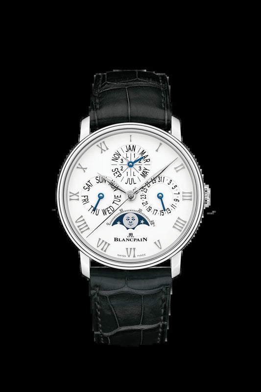 Unworn  Villeret Quantième Perpétuel Phases De Lune, Stainless Steel, 40.3Mm, Ref# 6656-1127-55B, Box and Papers