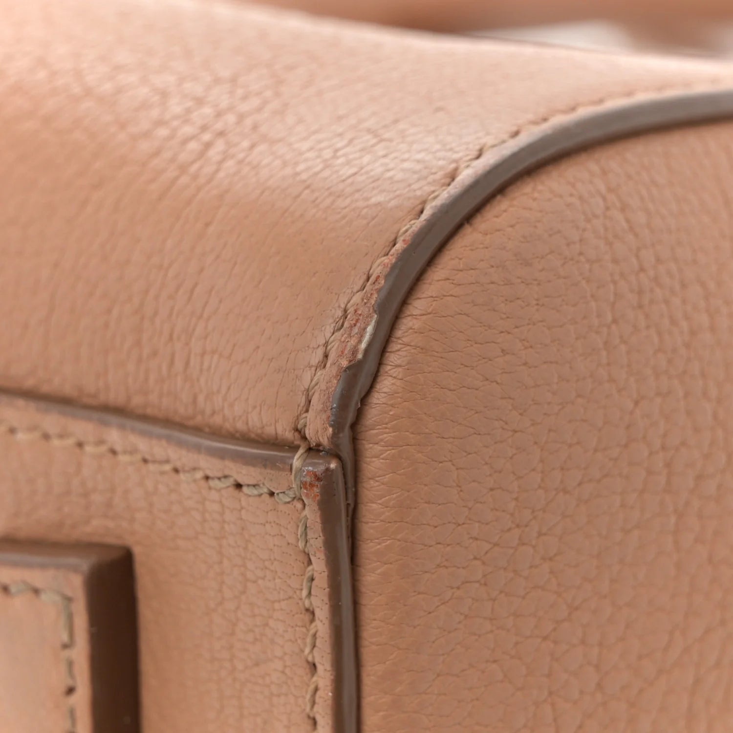 Sugar Goatskin Mini Antigona Medium Beige