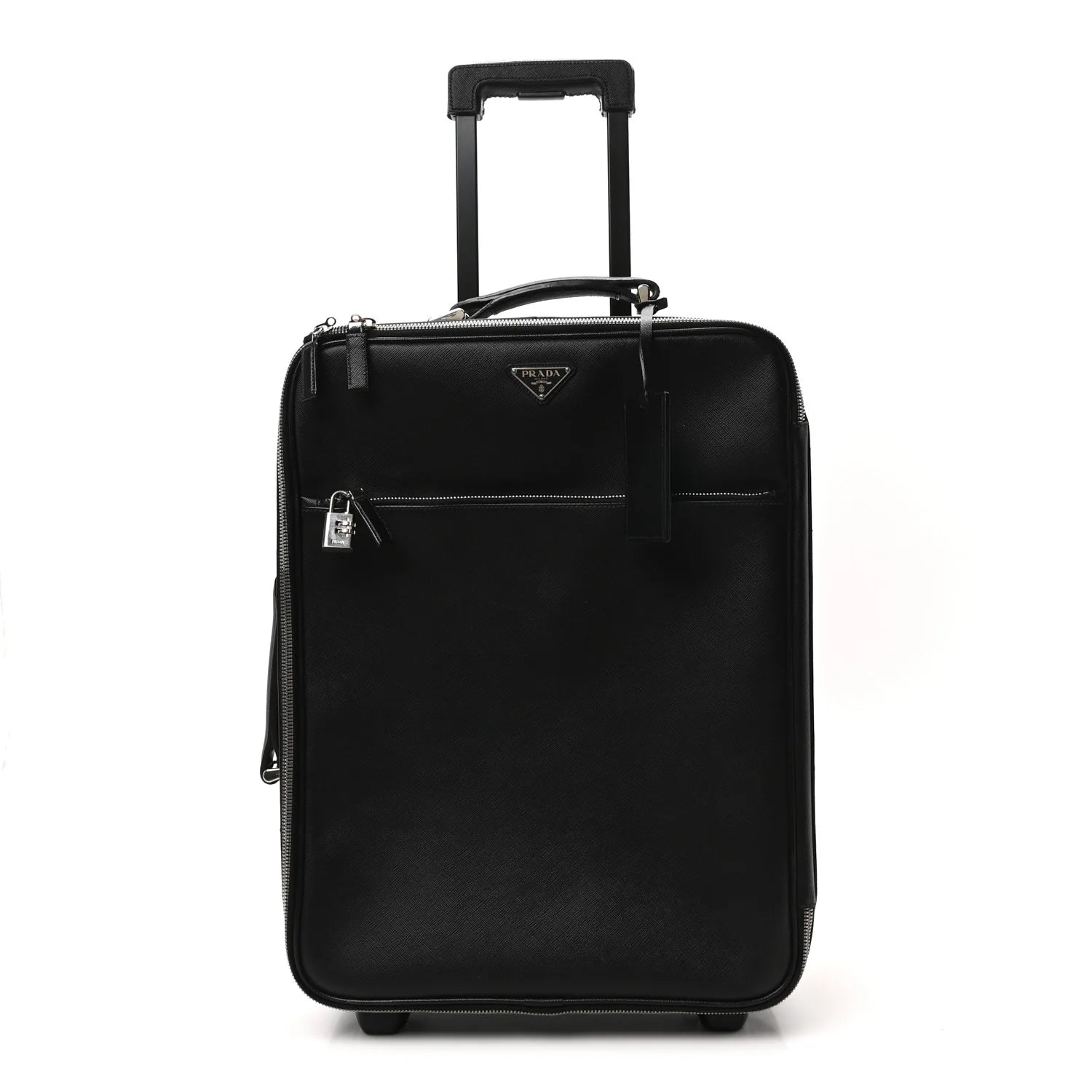 Saffiano Trolley Luggage Black