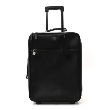 Saffiano Trolley Luggage Black
