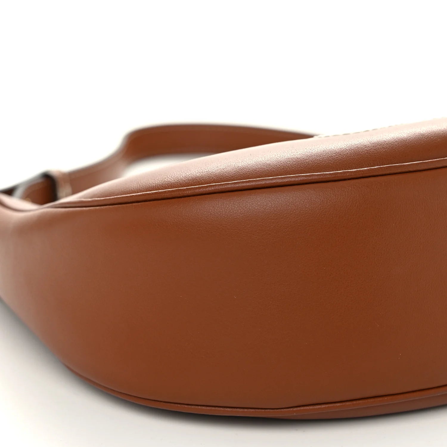 Smooth Calfskin Triomphe Embroidered Ava Shoulder Bag Tan