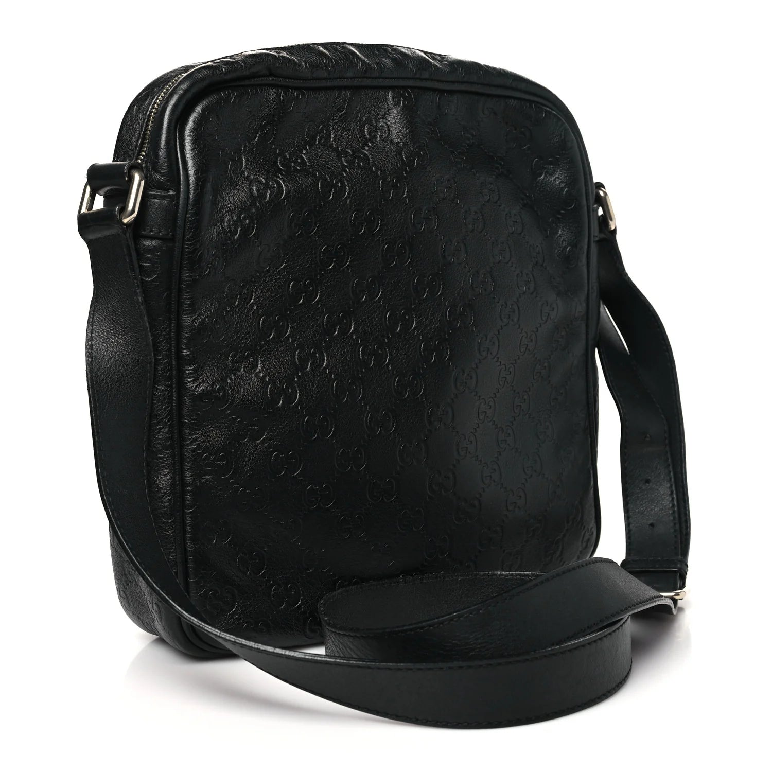 ssima Flat Messenger Bag Black