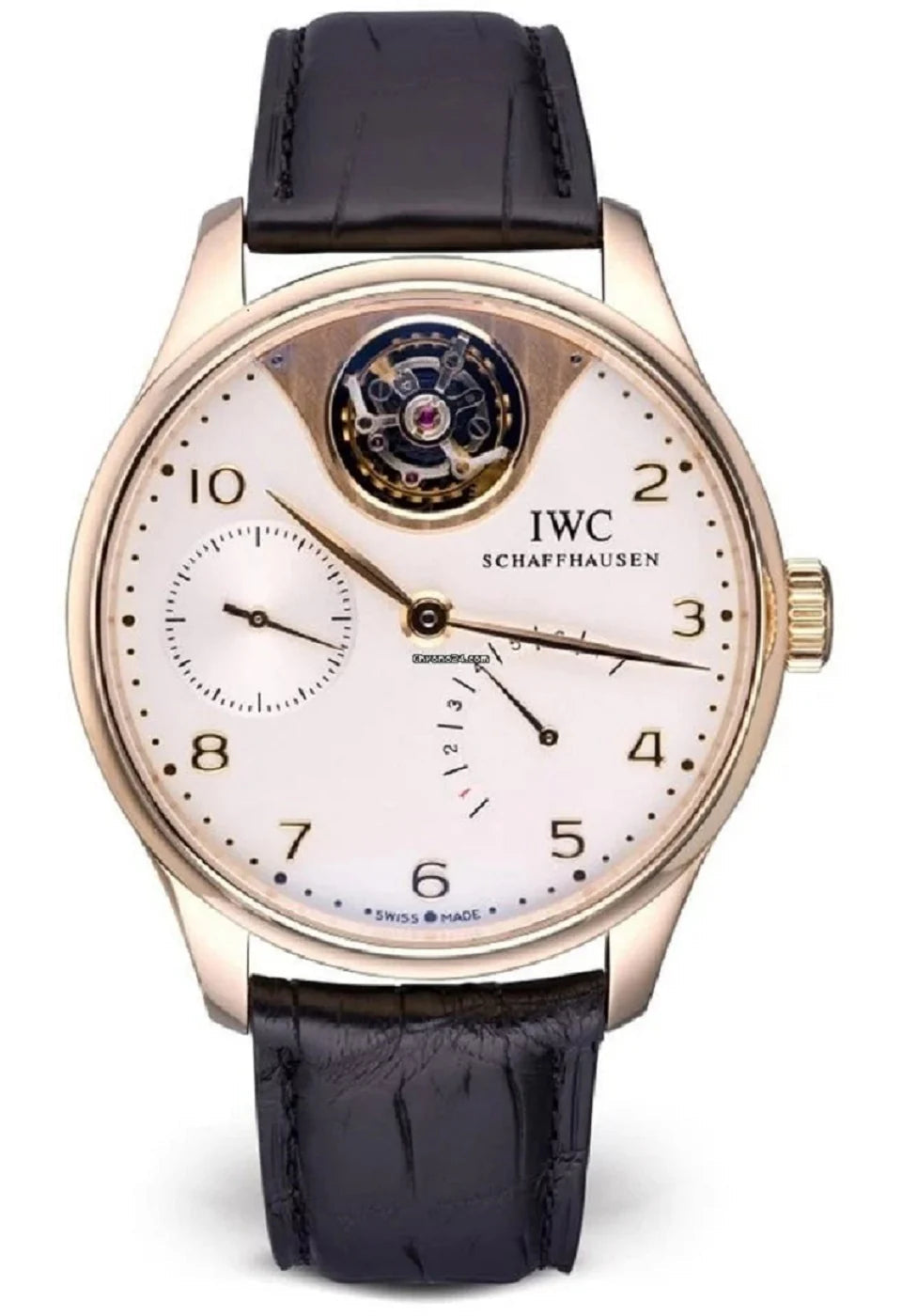 Unworn  Portugieser Tourbillon Mystere Automatic, 18K Rose Gold, 44.2Mm, Ref# IW504202, Box and Papers