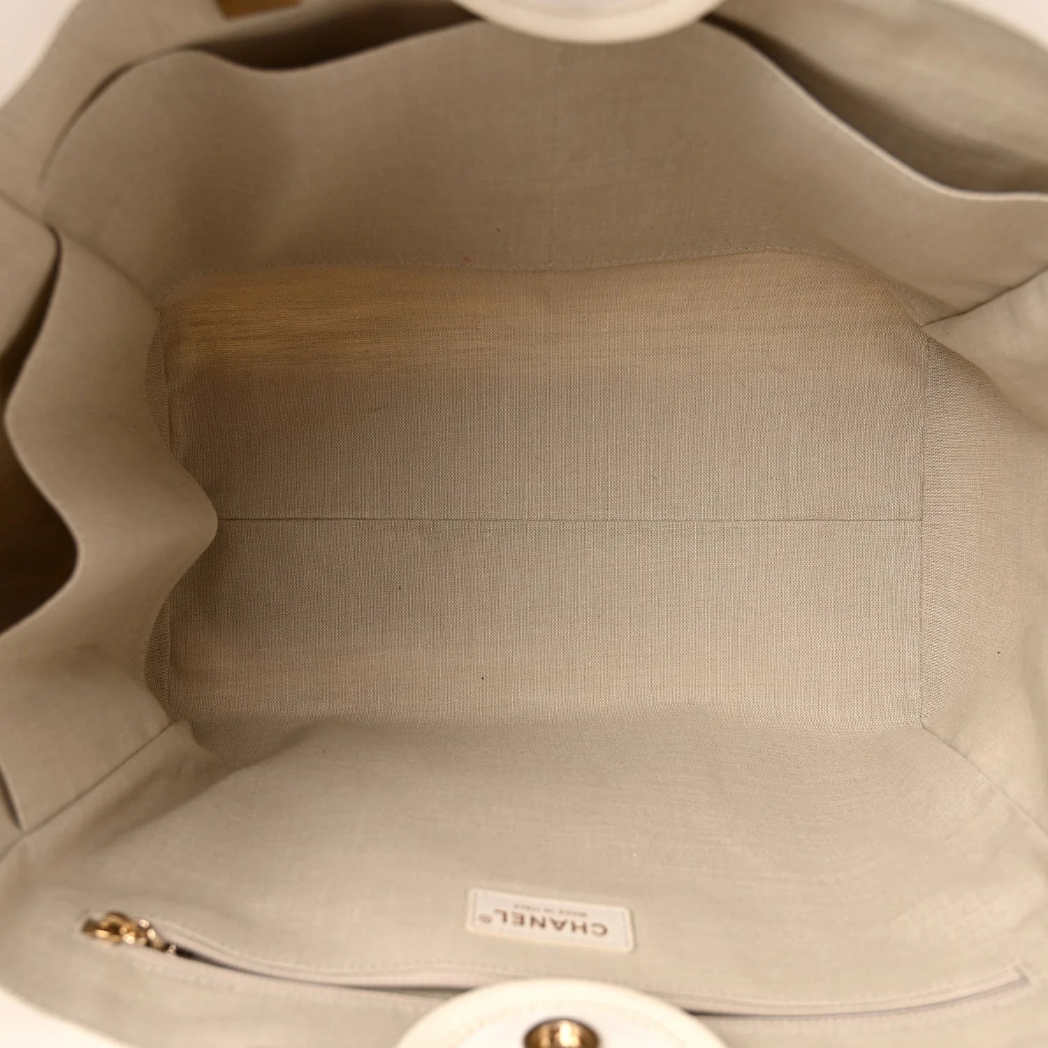 Cotton Medium Deauville Tote White