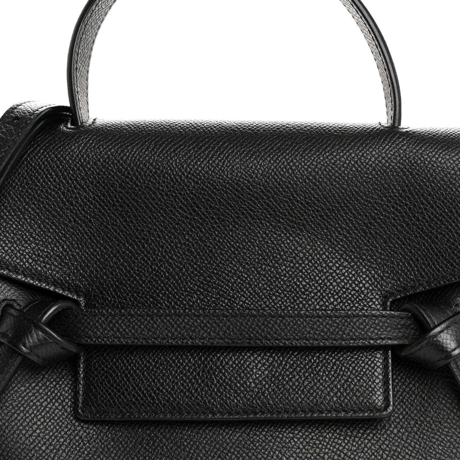 Grained Calfskin Nano Belt Bag Black