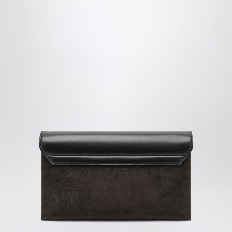 SARTORIAL BROWN SUEDE and CALF LEATHER BAG