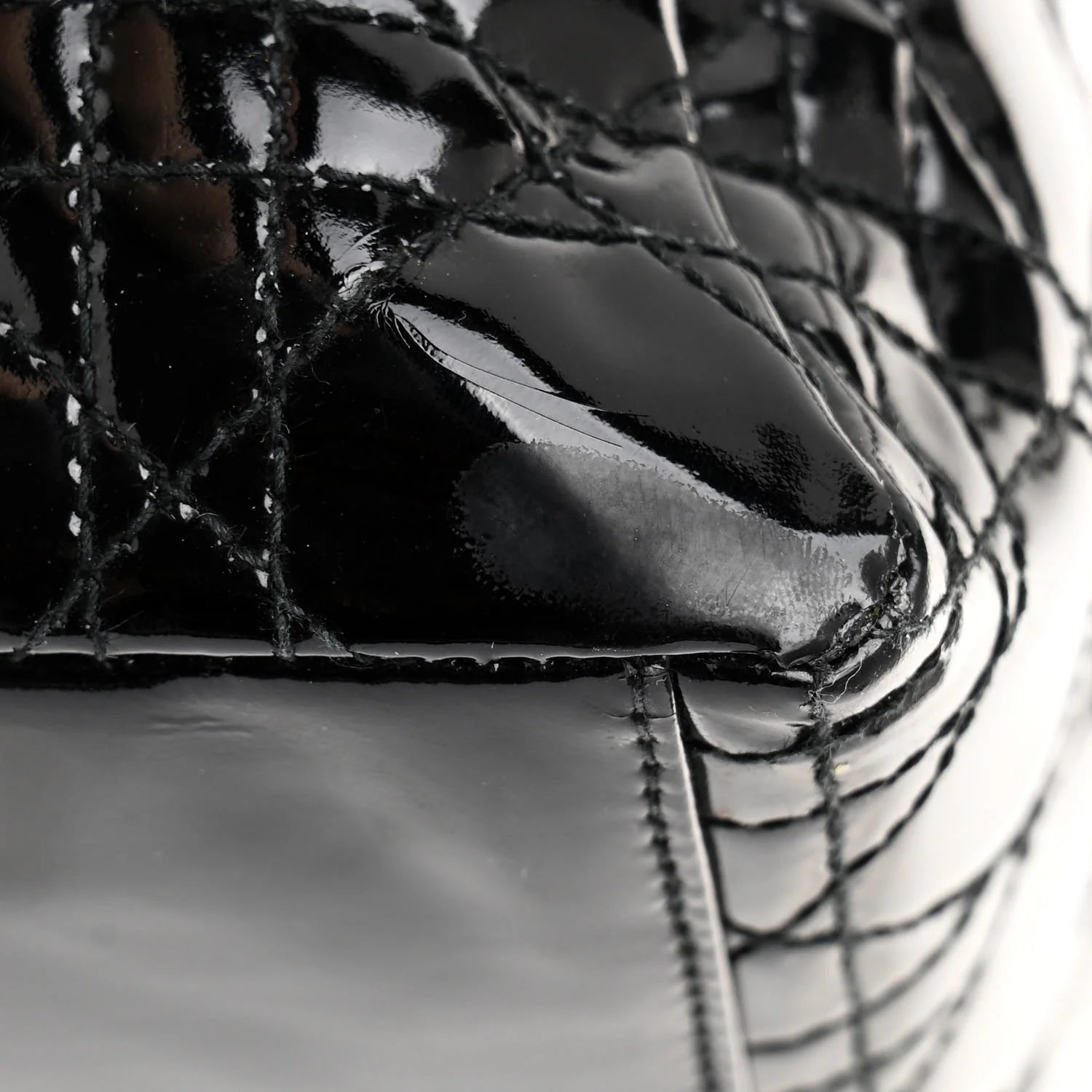 Patent Cannage Medium Lady Dior Black