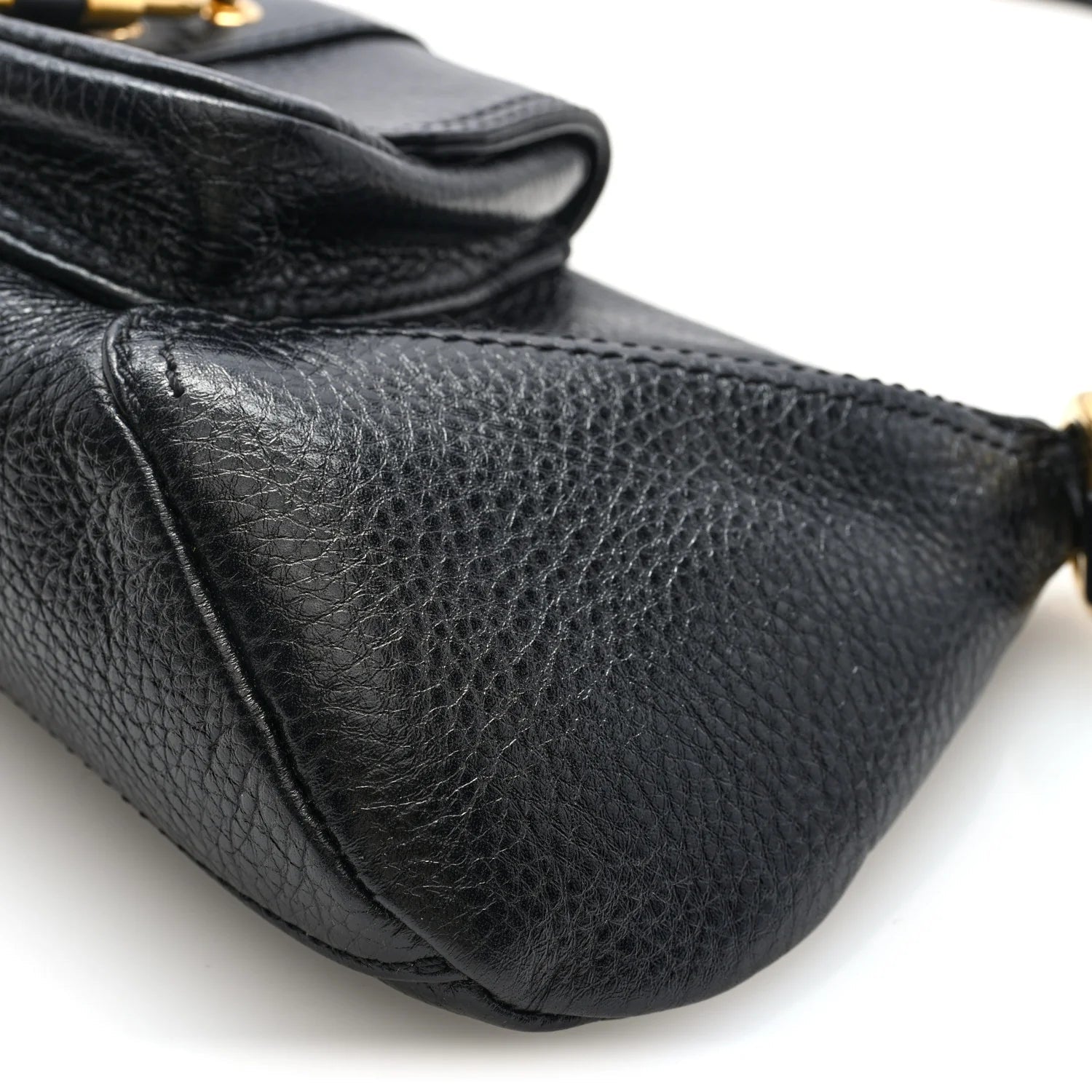Grained Calfskin the 99 Shoulder Bag Black