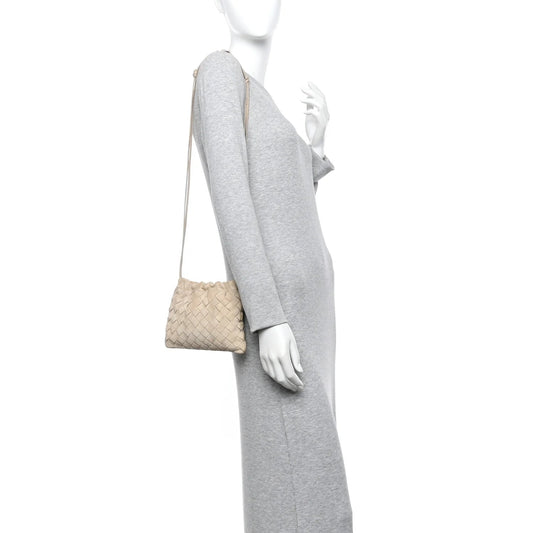 Suede Intrecciato Small Dustbag Ecru Gold