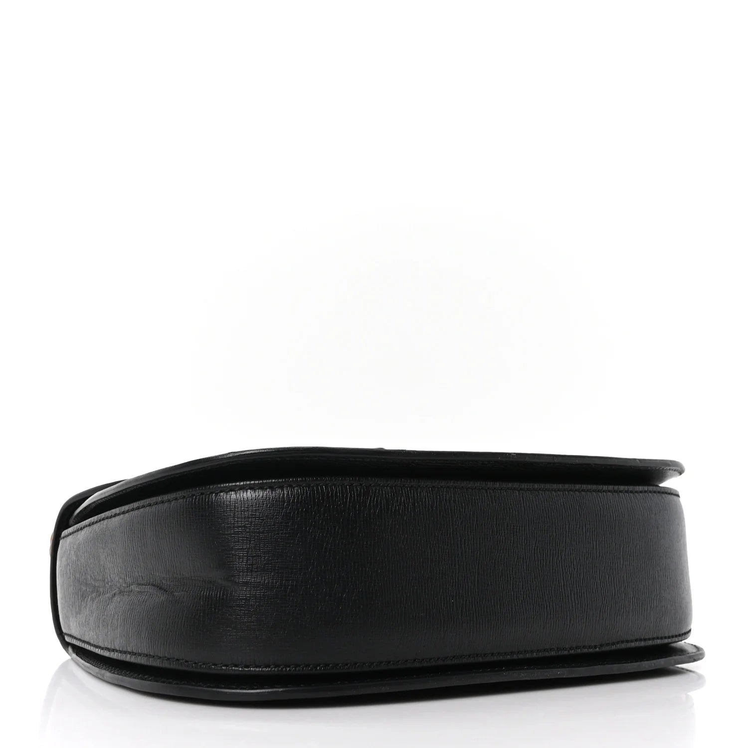 Shangai Calfskin Small Classic Bamboo Top Handle Bag Black