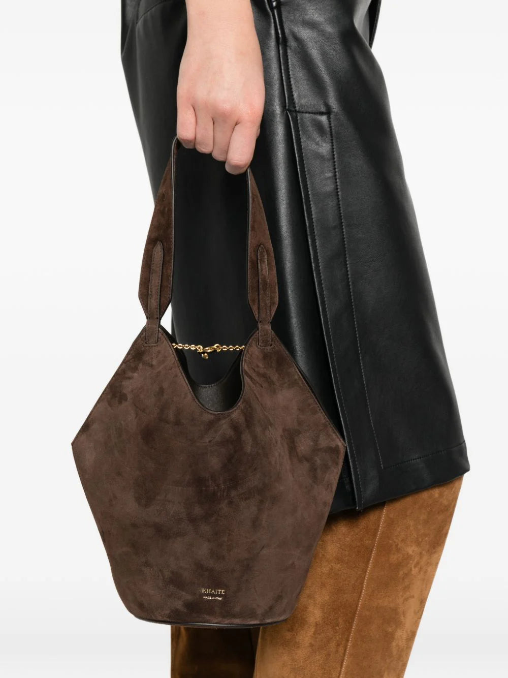 LOTUS MINI LEATHER BUCKET BAG