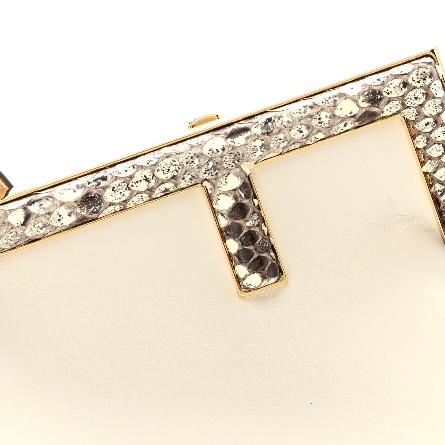 Shiny Nappa Snakeskin Small  First White Roccia