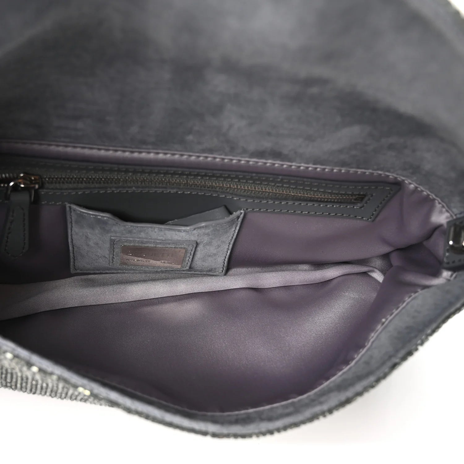 Sequin Beaded Baguette Grey