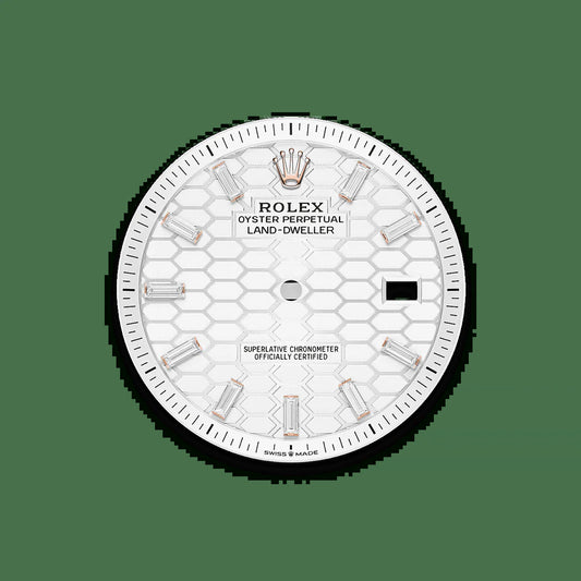 Unworn 2025,  Land-Dweller 40, 18K Everose Gold and Diamonds, Intense White Dial, Flat Jubilee, Ref# 127385Tbr-0003, Box and Papers