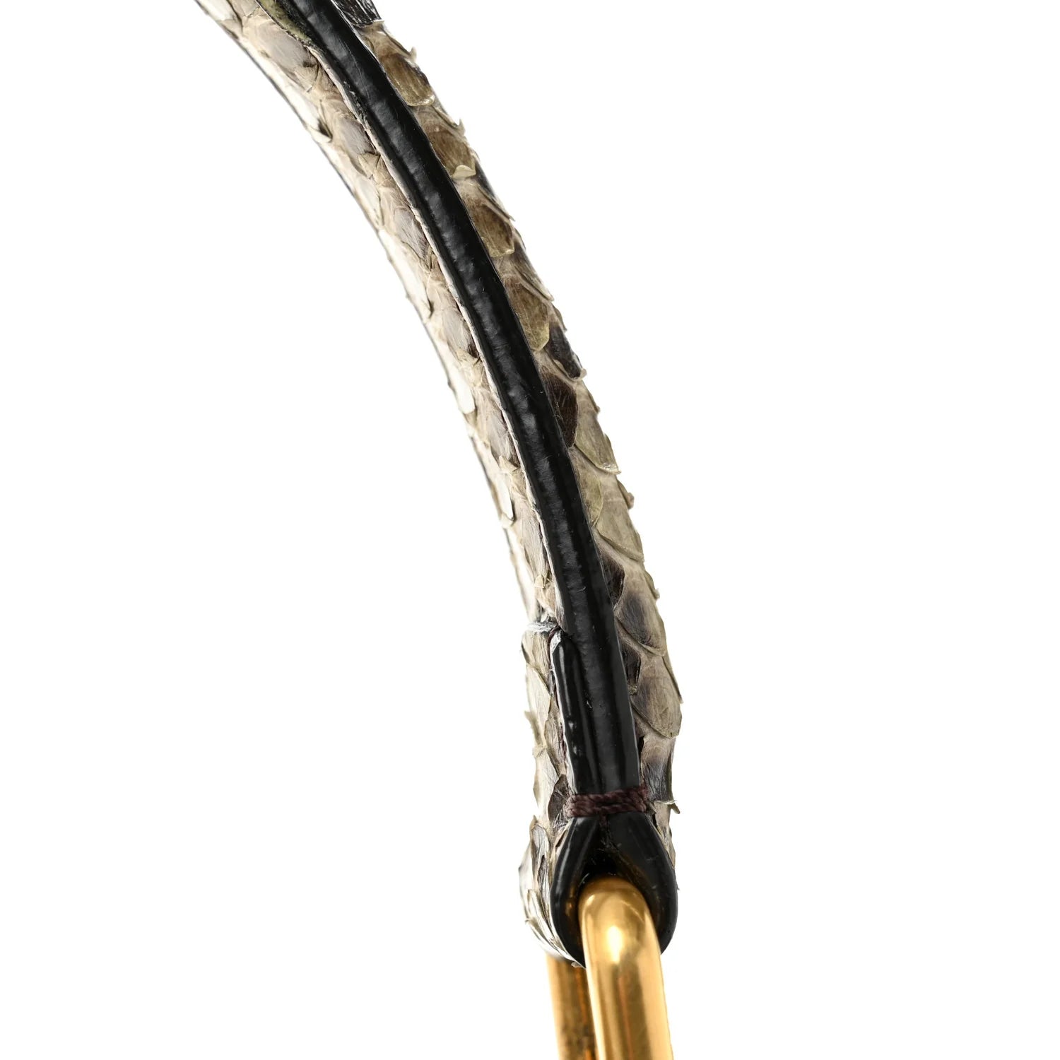 Snakeskin Medium Peekaboo Iconic Satchel Asfalto Nocciola