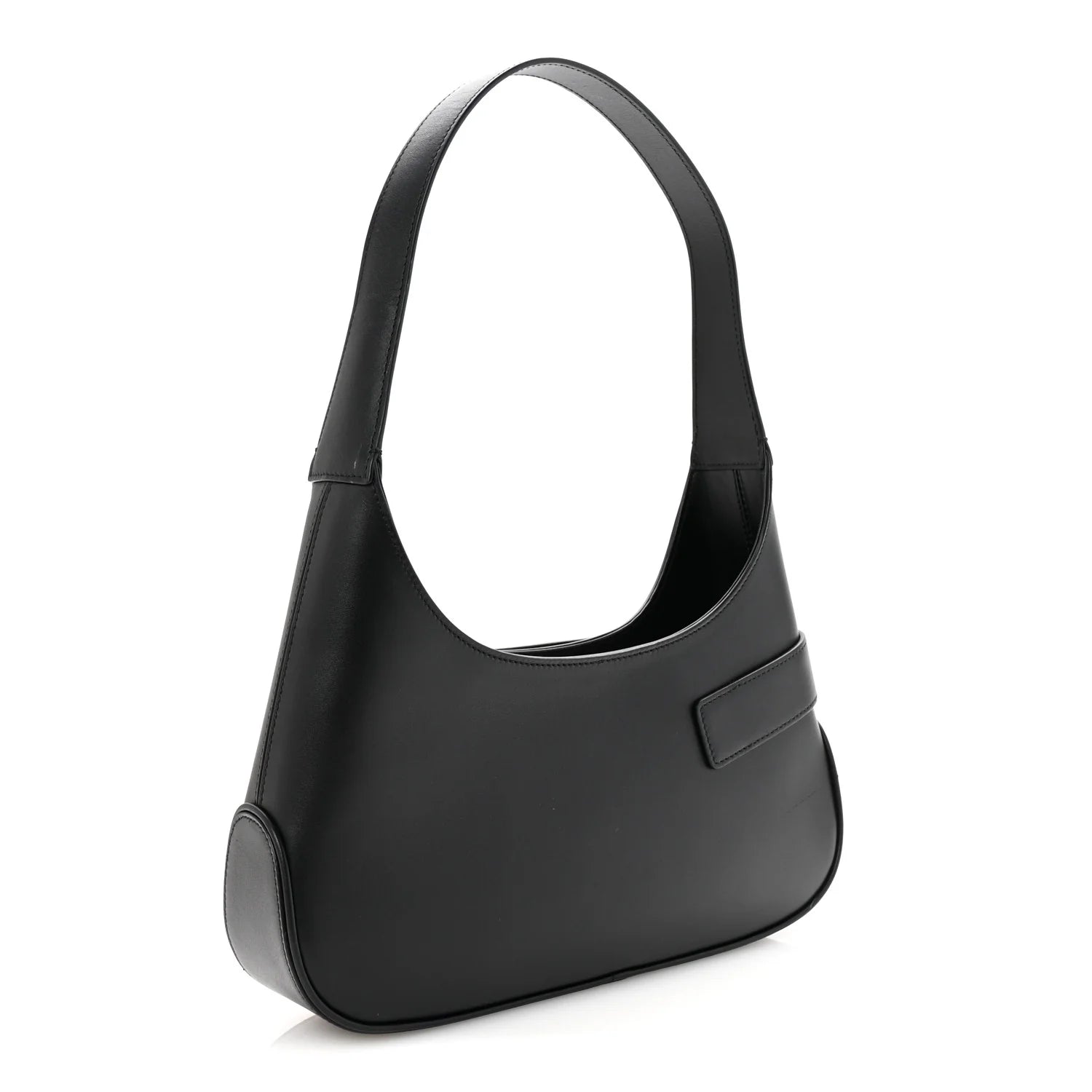 Soft Calfskin Gancini Hobo Black