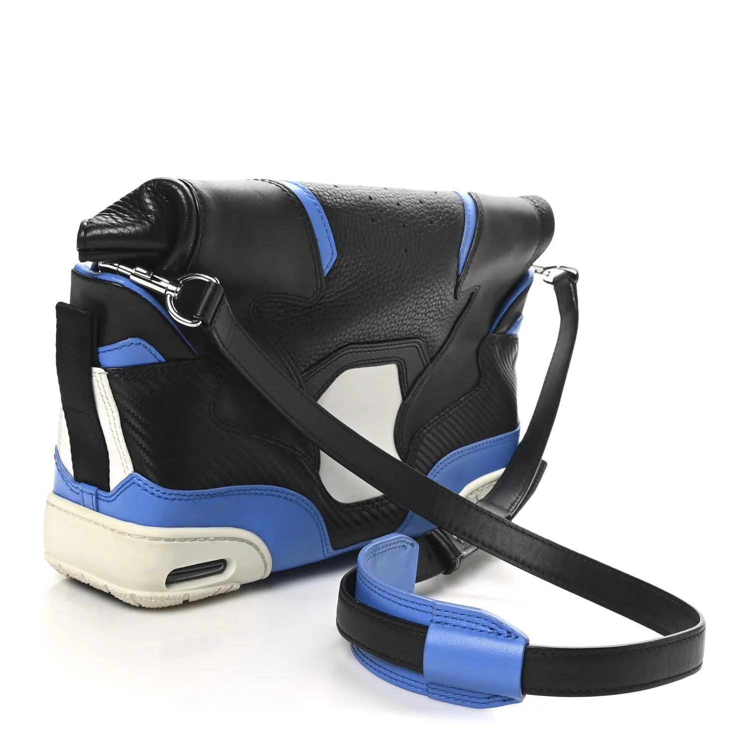 Perforated Calfskin Large Sneaker Sling Black Airforce