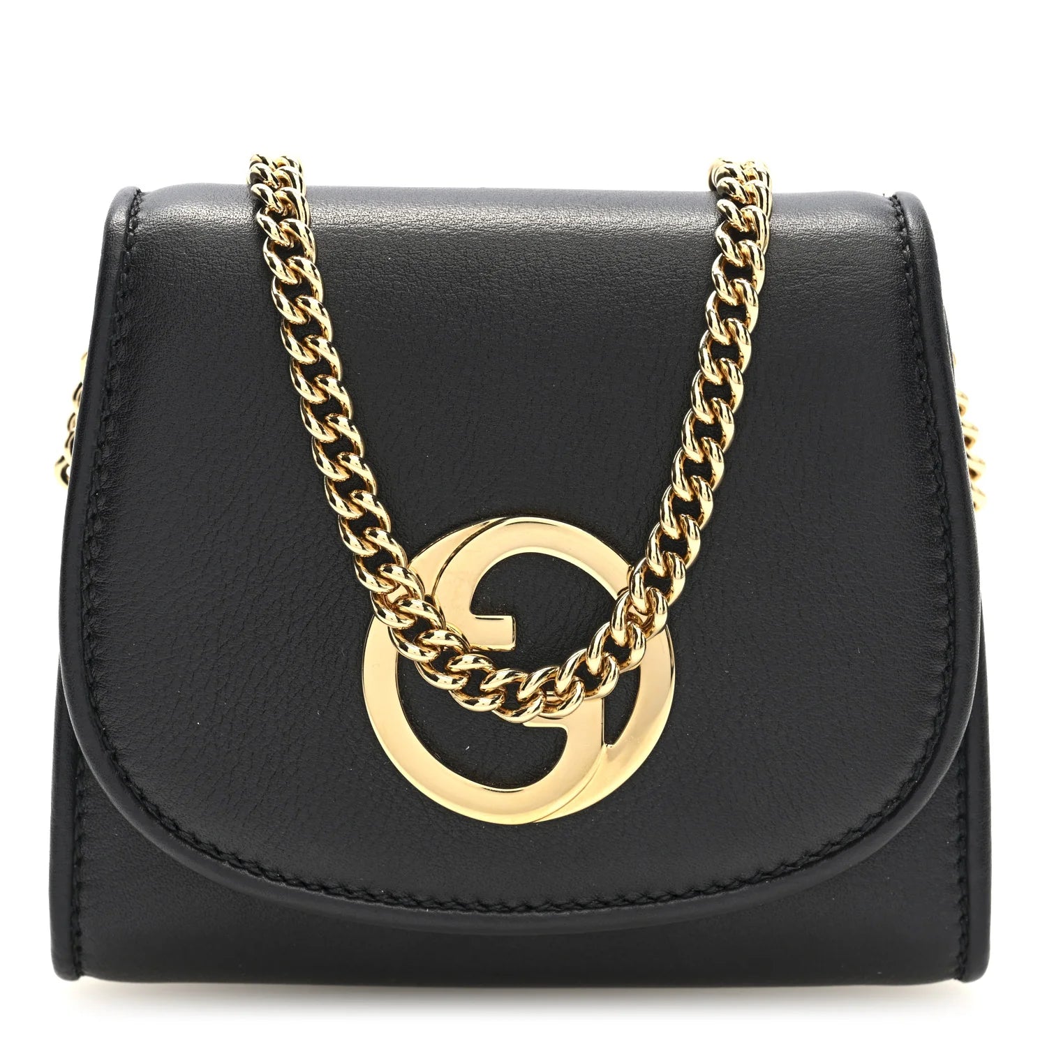 Roxy Calfskin Medium Blondie Chain Wallet Black