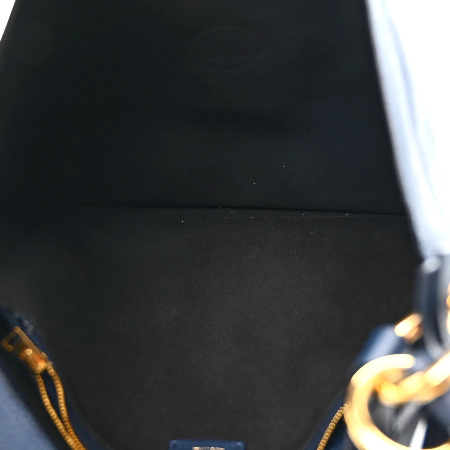 Grained Calfskin Large Tara Crossbody Denim Blue