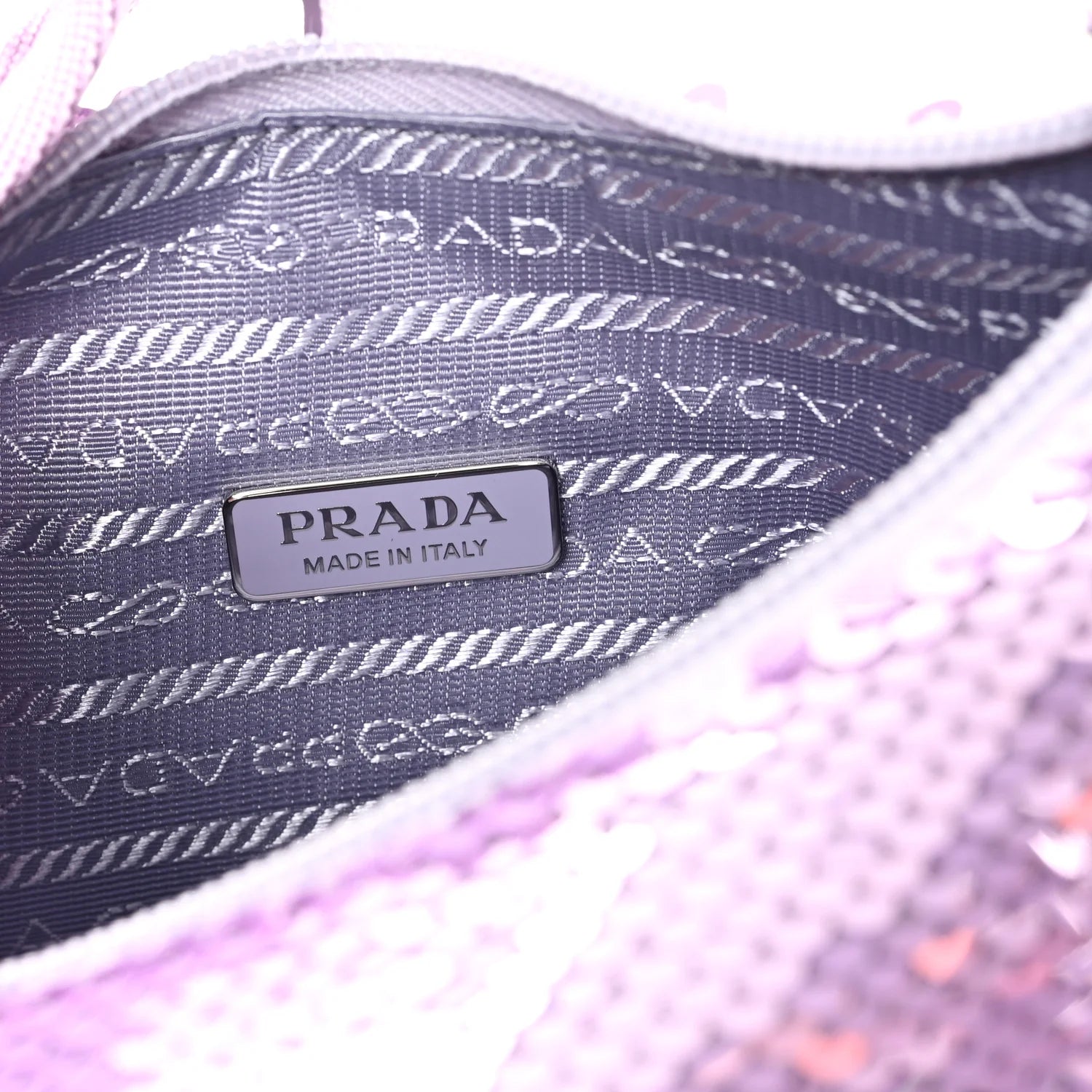 Paillettes Sequin Mini Re-Edition 2000 Bag Lilium Black