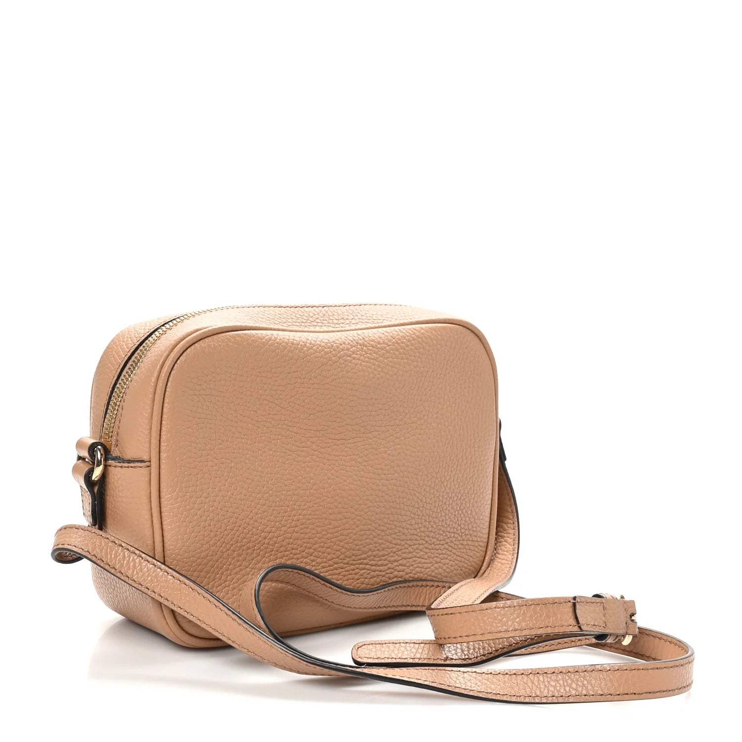 Pebbled Calfskin Small Soho Disco Bag Camelia