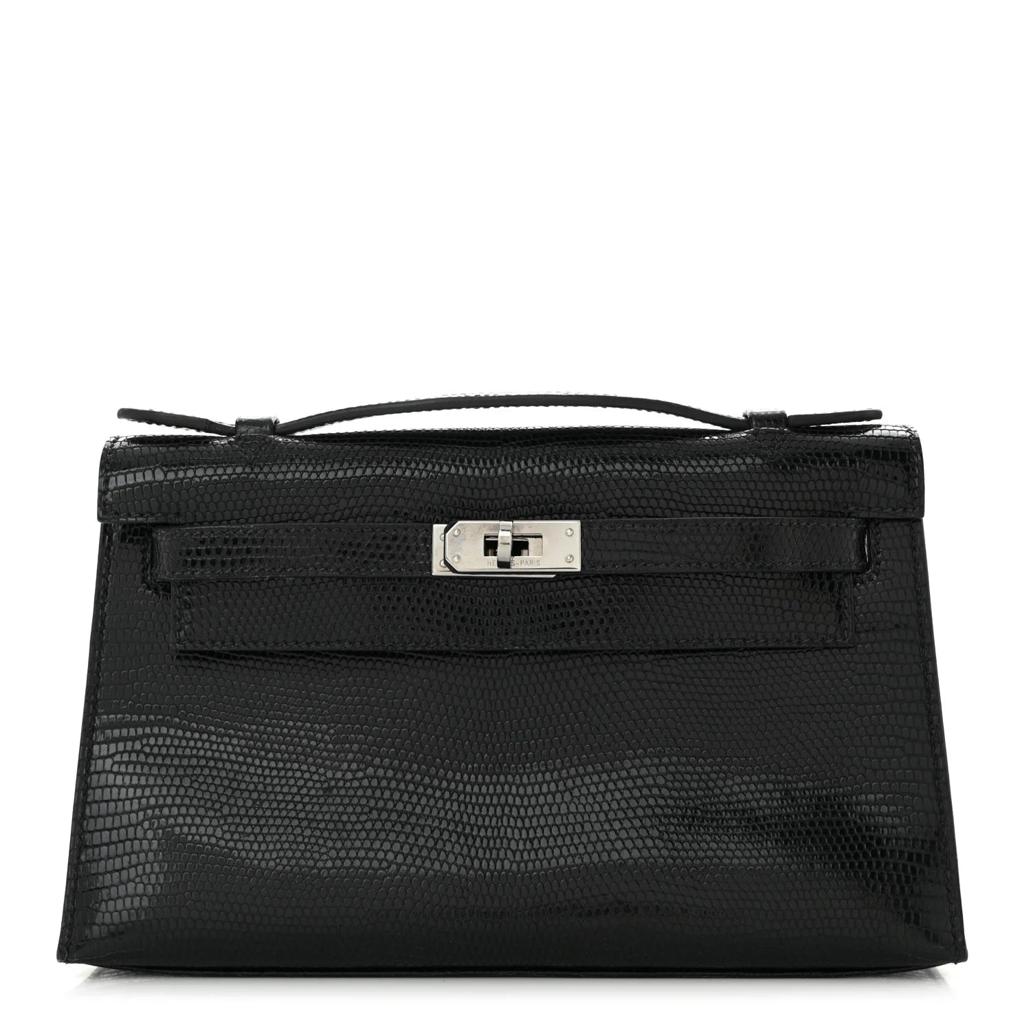 Lizard Kelly Pochette Clutch Black