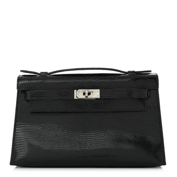 Lizard Kelly Pochette Clutch Black