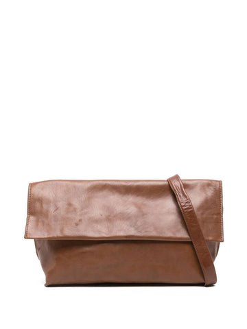 LEATHER FOLDOVER BAG