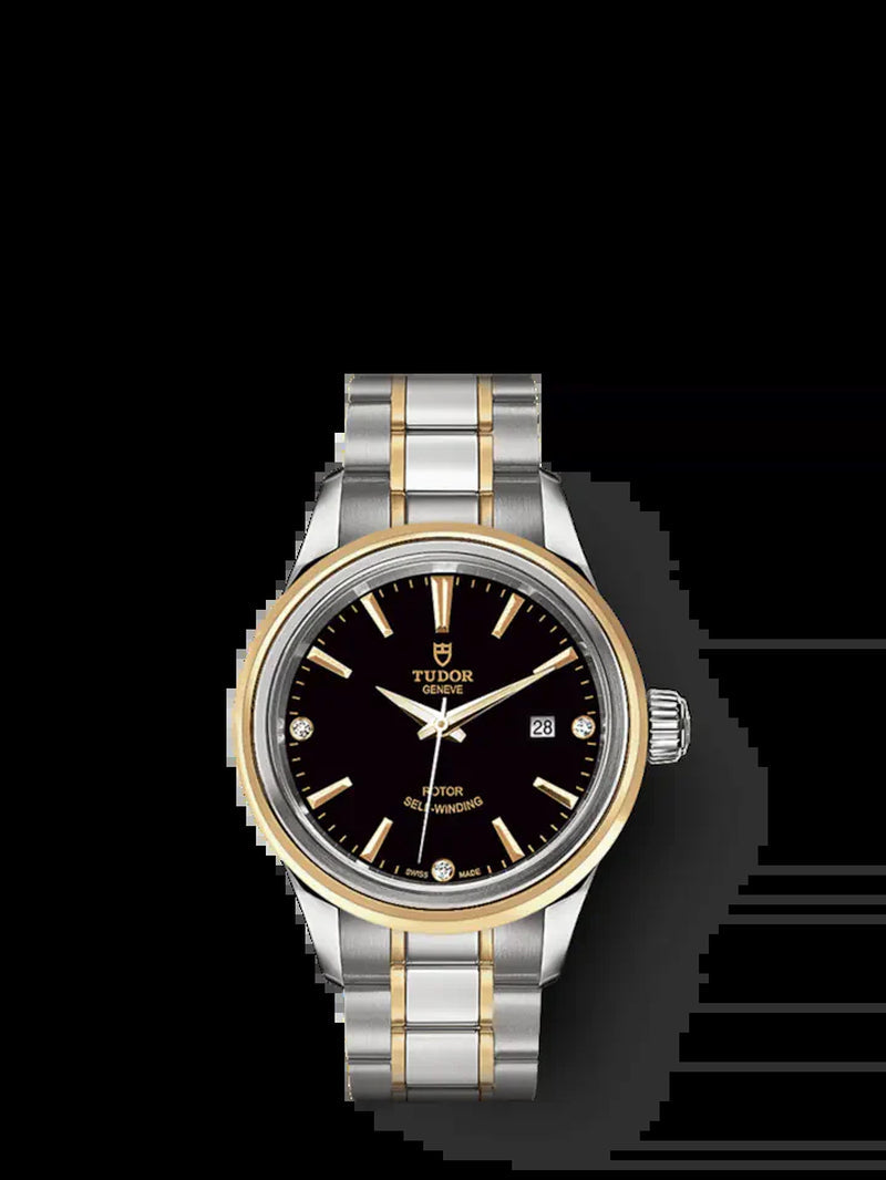 Style, Stainless Steel and Yellow Gold with Diamond-Set, 28Mm, Ref# M12103-0006