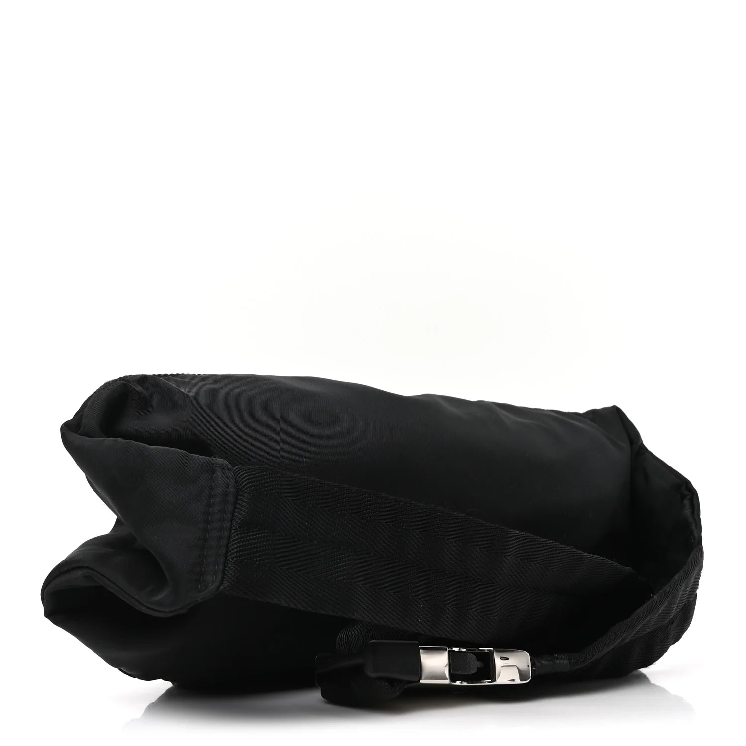 Tessuto Nylon Double Pocket Belt Bag Black
