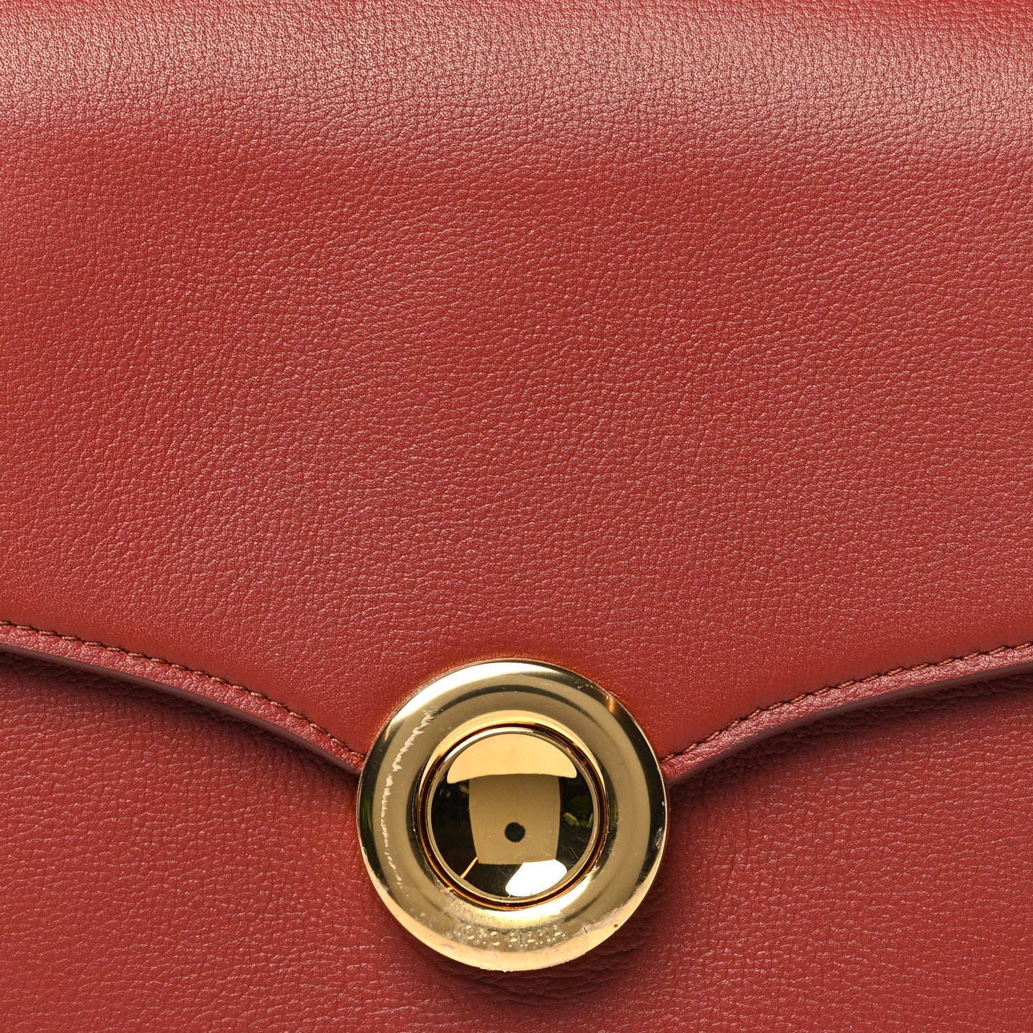 Grained Calfskin Small Ghiera Bag Deep Kummel