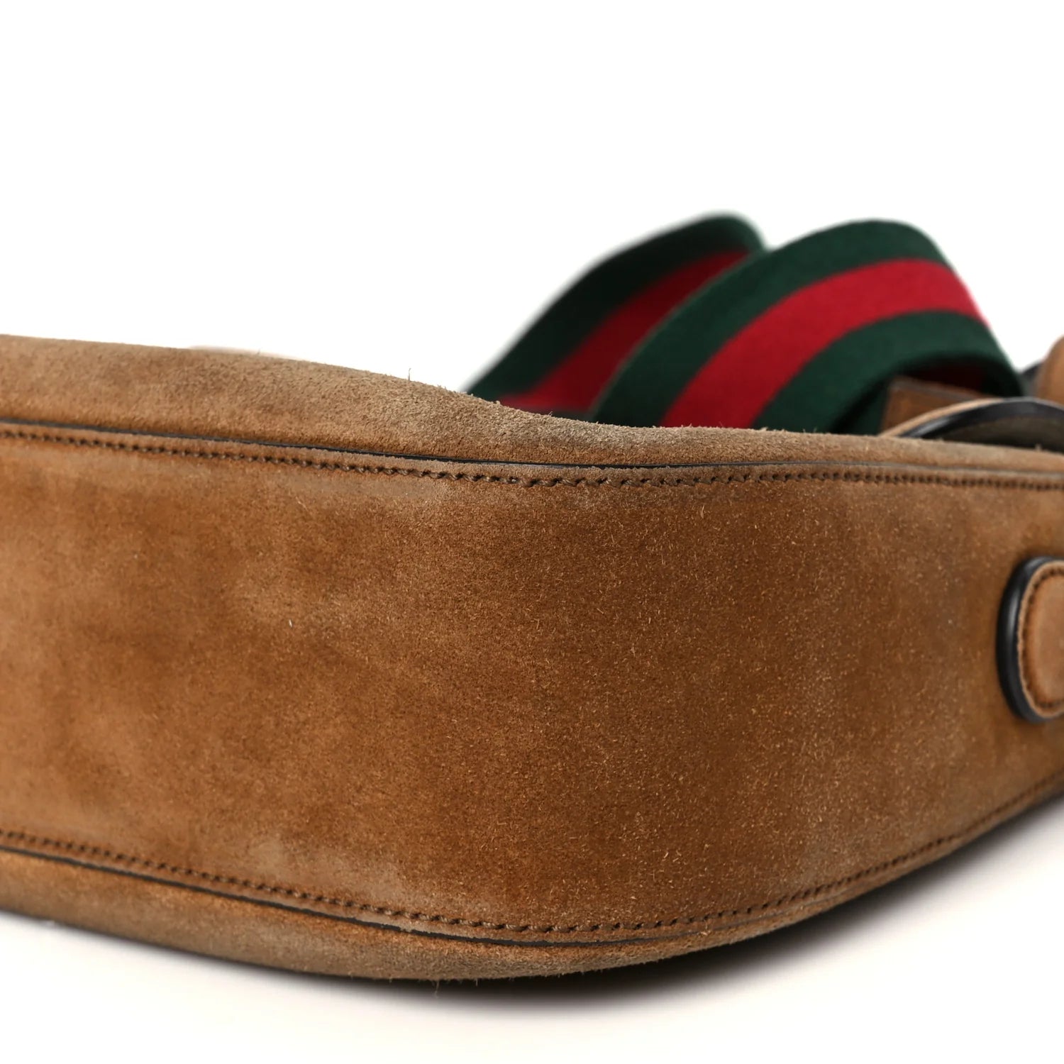 Suede Medium Lady Web Shoulder Bag New Marron