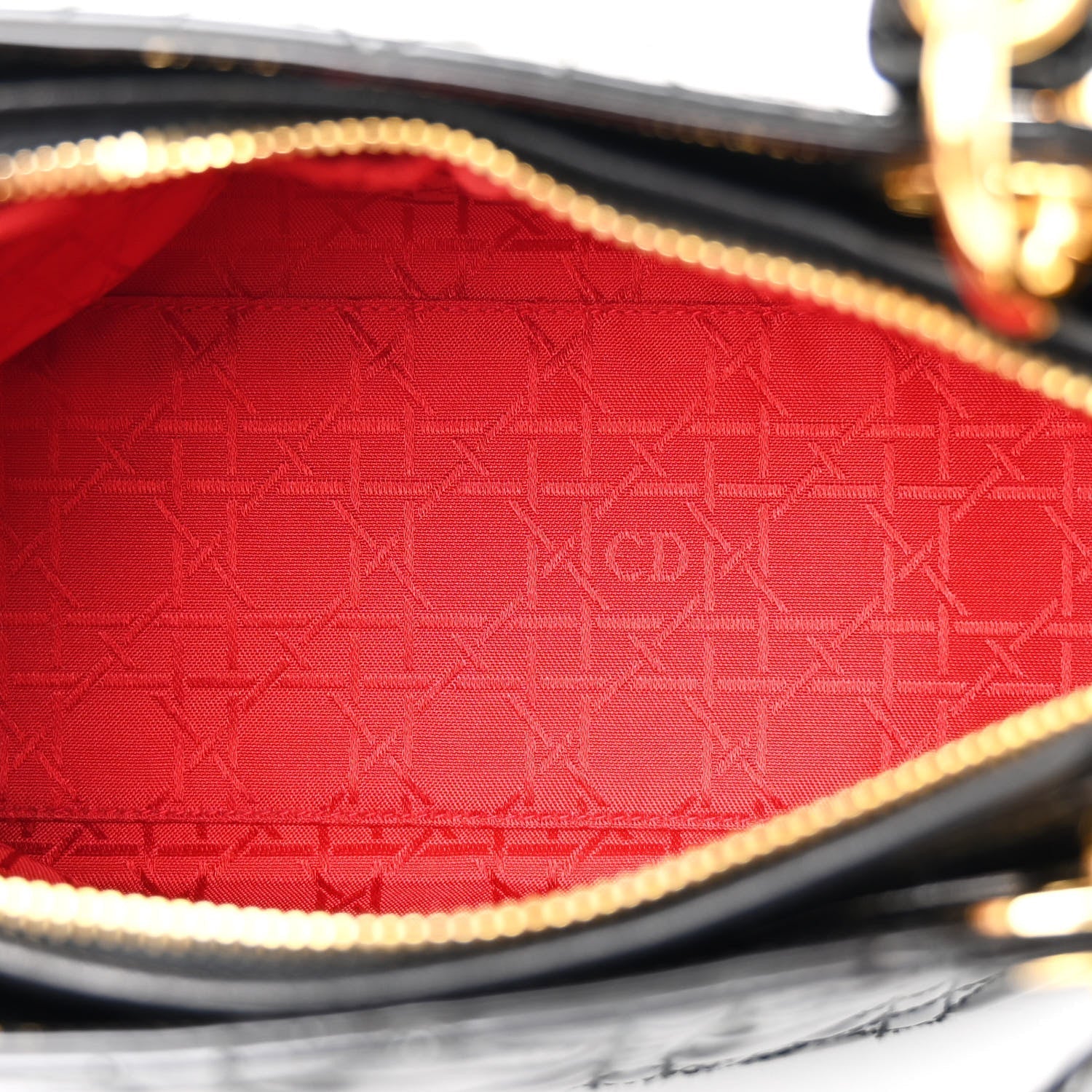 Patent Cannage Medium Lady Dior Black