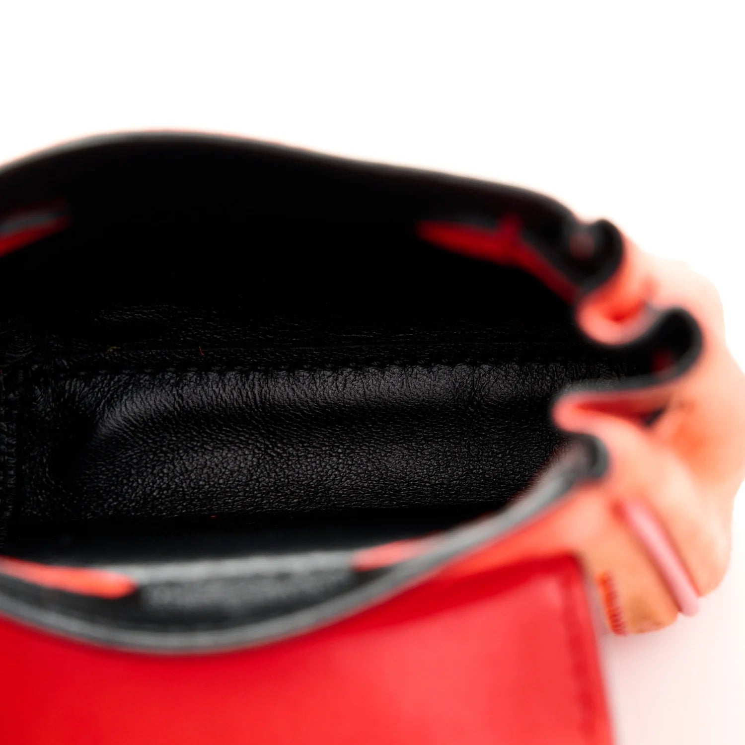 Suede Crystal Studded Micro La Medusa Bag Orange