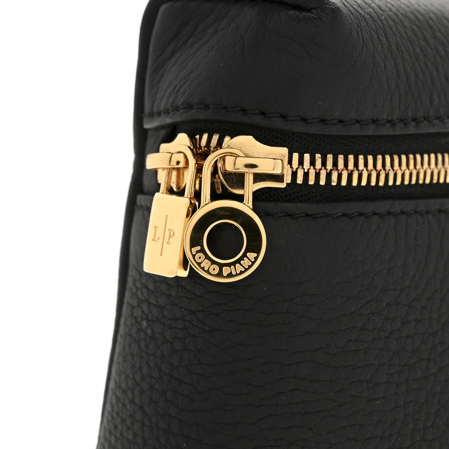 Grained Calfskin L19 Extra Pocket Pouch Black