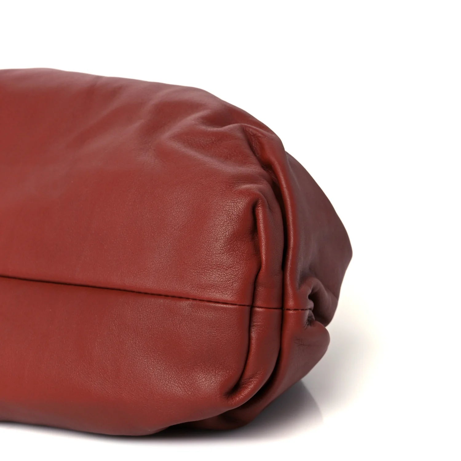 Smooth Butter Calf the Pouch Oversized Clutch Rust