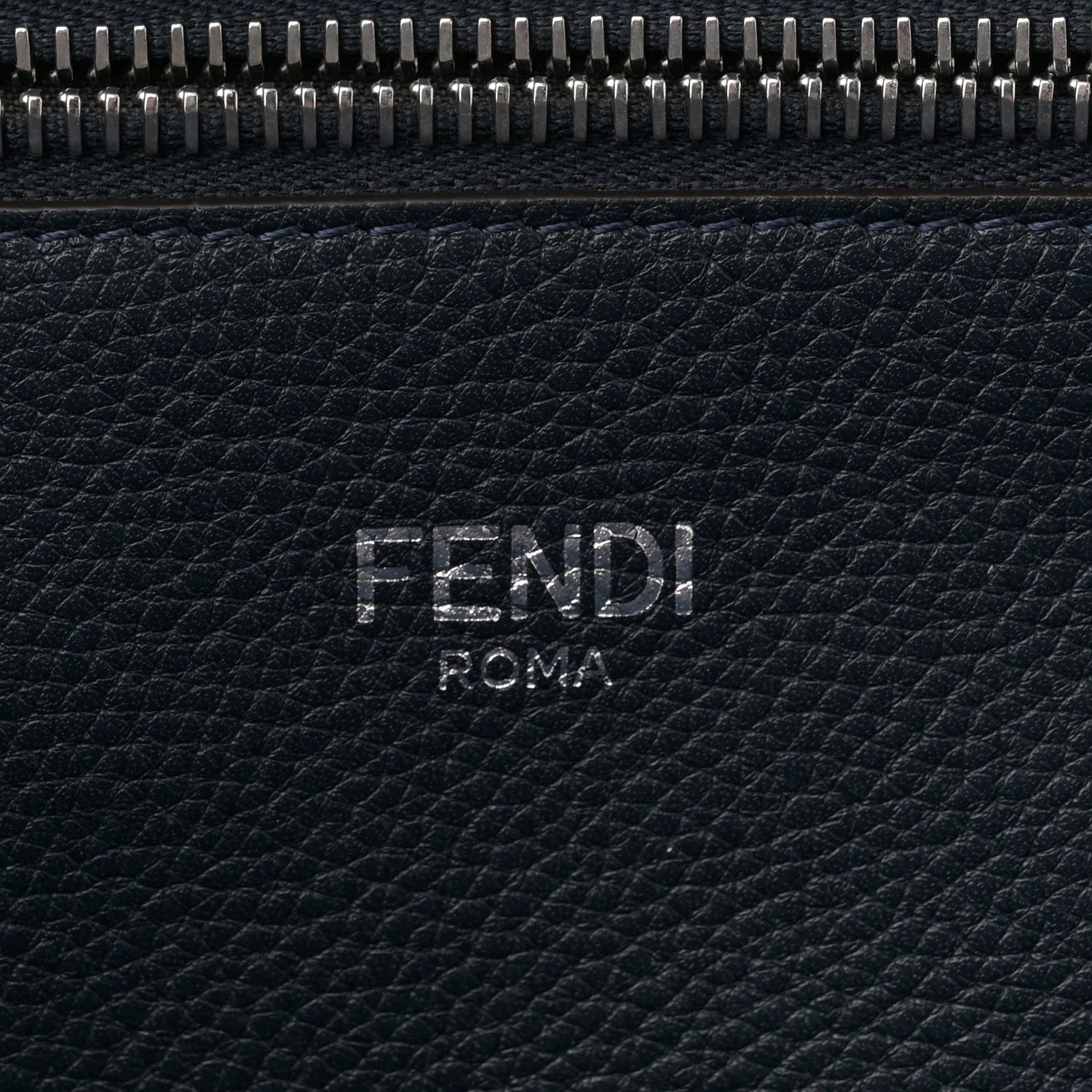 Pequin Vitello Logo Shopper Tote Blue