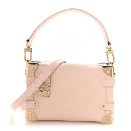 Grained Calfskin Side Trunk PM Pink Pearl