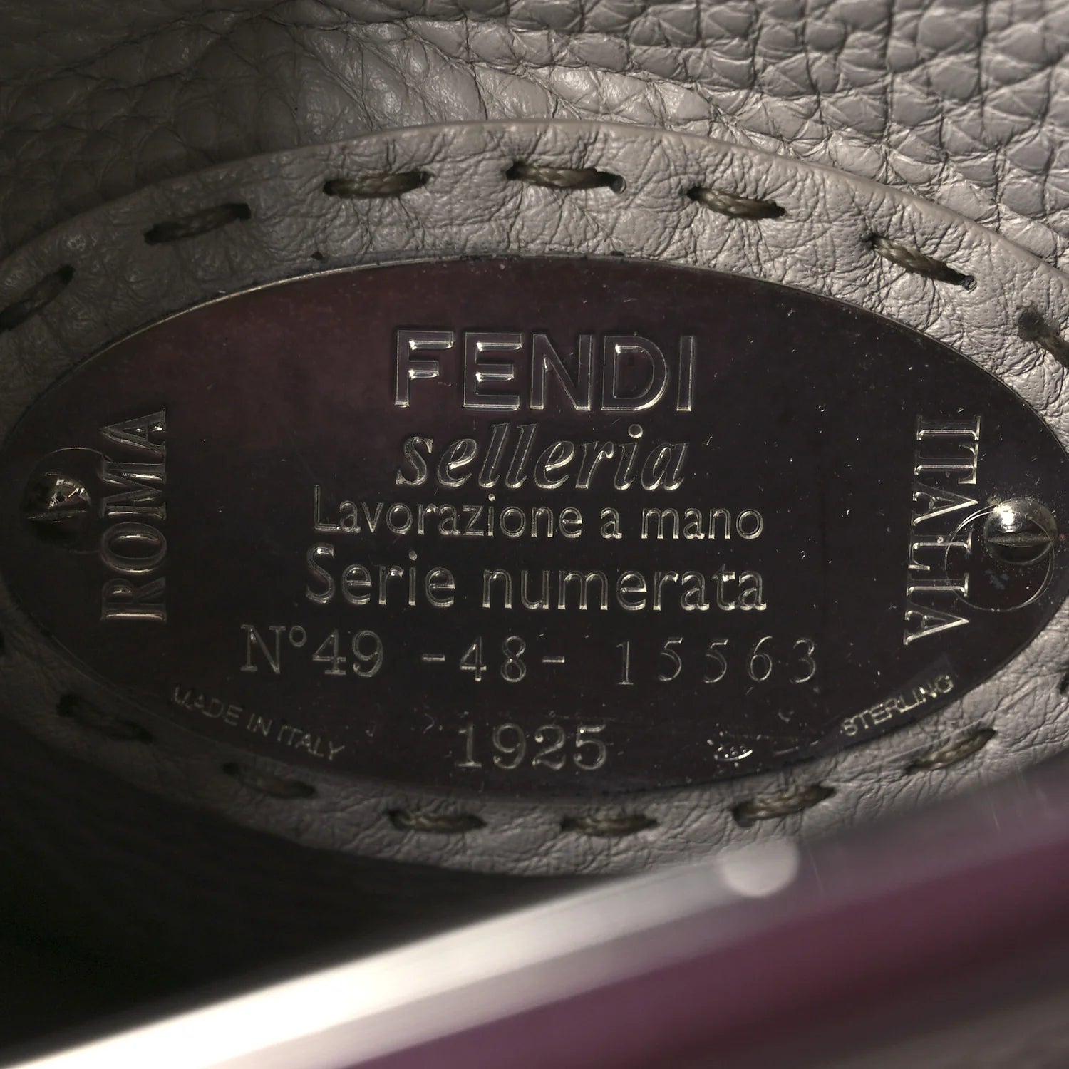 Cuoio Romano Elaphe Selleria Lace up Bi-Color Medium Peekaboo Iconic Satchel Bordeaux Grigio Polvere Natural