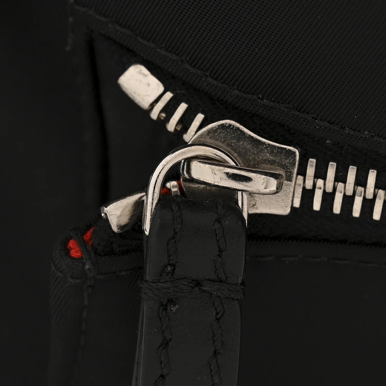 Nylon Vitello Dolce Goat Fox Fur Crocodile Monster Eyes Mini Backpack Black Sunflower